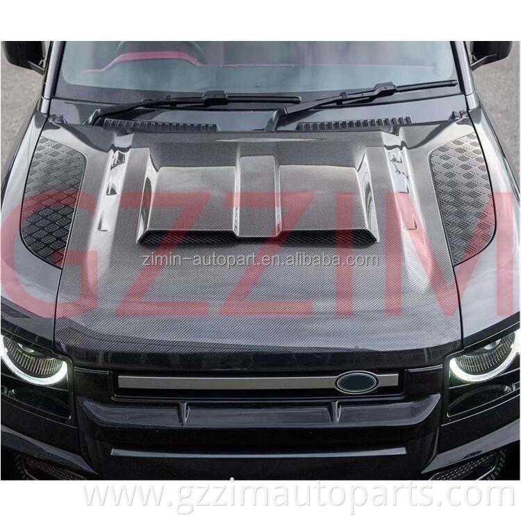 Car Engine Cover Car Carbon Fiber Hood Carbon Fiber Hood Bonnet For Defend*r 2022